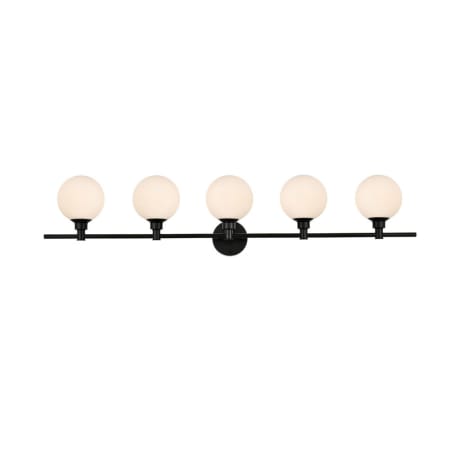 A large image of the Elegant Lighting LD7317W47 Black / Frosted White