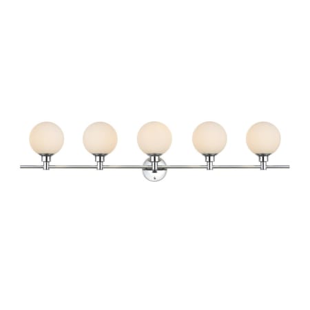 A large image of the Elegant Lighting LD7317W47 Chrome / Frosted White