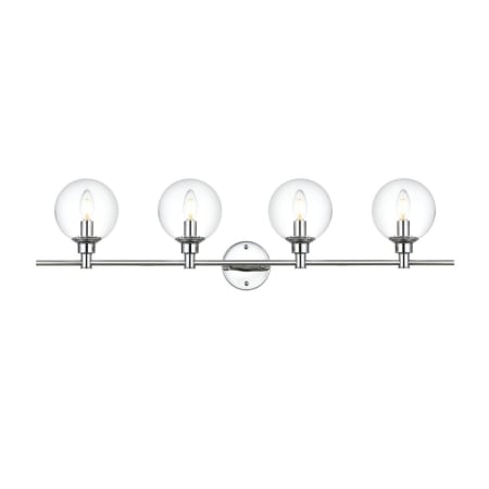 A large image of the Elegant Lighting LD7318W38 Chrome / Clear