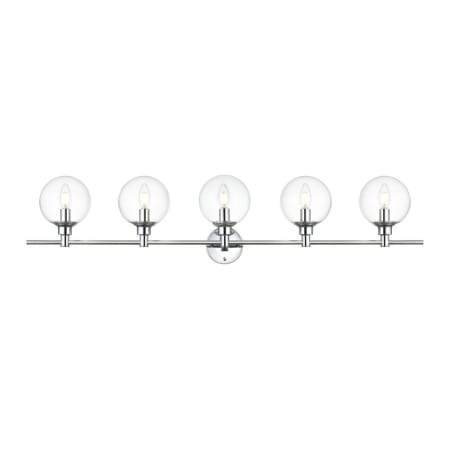 A large image of the Elegant Lighting LD7318W47 Chrome / Clear