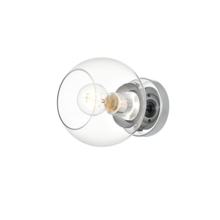 A large image of the Elegant Lighting LD7320W7 Chrome / Clear