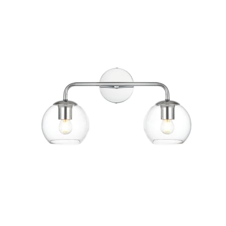 A large image of the Elegant Lighting LD7321W19 Chrome / Clear