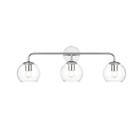 A large image of the Elegant Lighting LD7321W28 Chrome / Clear