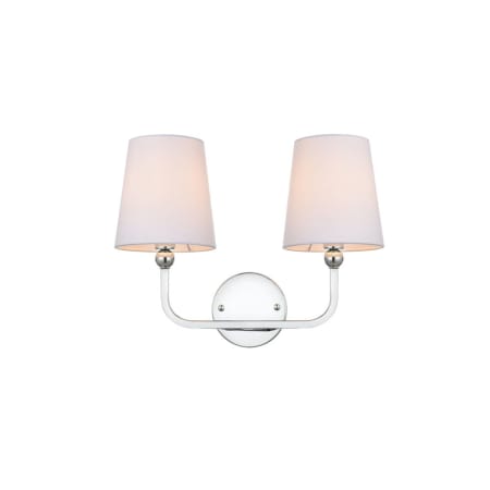 A large image of the Elegant Lighting LD7322W16 Chrome / Clear