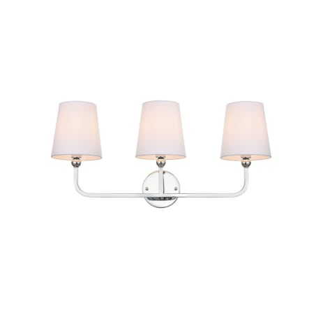 A large image of the Elegant Lighting LD7322W26 Chrome / Clear