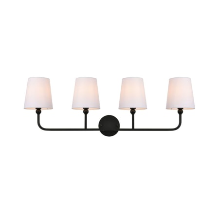 A large image of the Elegant Lighting LD7322W36 Black / Clear