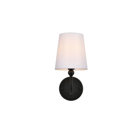 A large image of the Elegant Lighting LD7322W6 Black / Clear