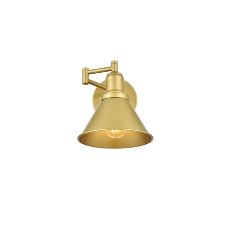 A large image of the Elegant Lighting LD7326W7 Brass