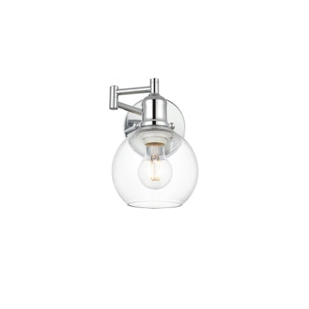 A large image of the Elegant Lighting LD7327W6 Chrome / Clear