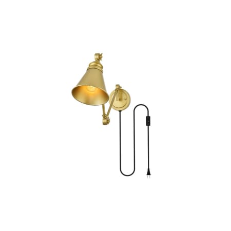 A large image of the Elegant Lighting LD7328W6 Brass