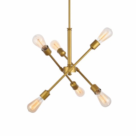 A large image of the Elegant Lighting LD8017D18 Brass