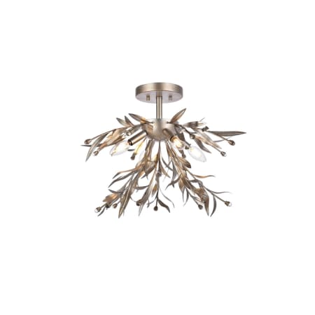 A large image of the Elegant Lighting LD810F19 Silver Leaf