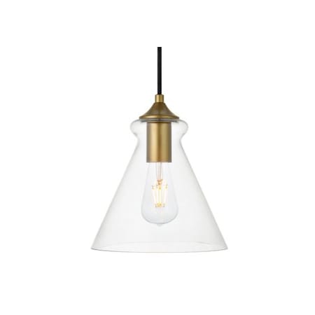 A large image of the Elegant Lighting LDPG2244 Brass