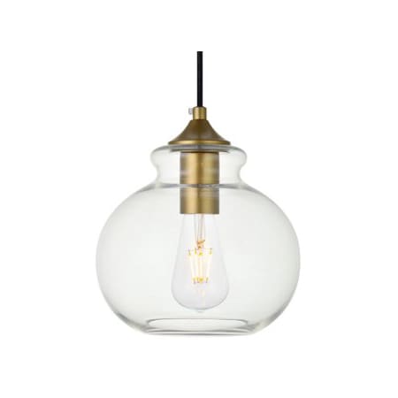 A large image of the Elegant Lighting LDPG2245 Brass