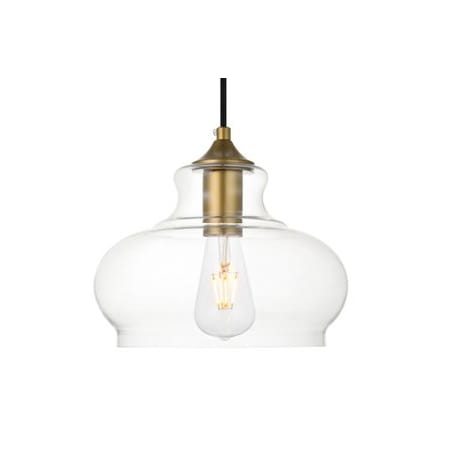 A large image of the Elegant Lighting LDPG2246 Brass