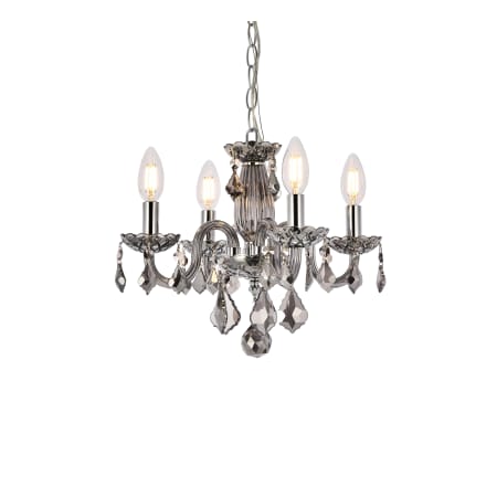 A large image of the Elegant Lighting V7804D15-SS/RC Silver Shade