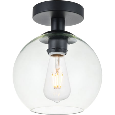A large image of the Elegant Lighting LD2204 Black / Clear