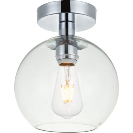 A large image of the Elegant Lighting LD2204 Chrome / Clear