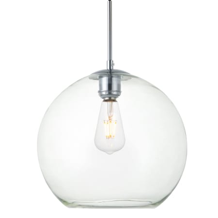 A large image of the Elegant Lighting LD2224 Chrome / Clear
