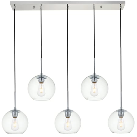 A large image of the Elegant Lighting LD2228 Chrome / Clear