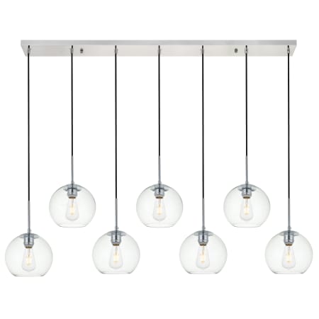 A large image of the Elegant Lighting LD2230 Chrome / Clear