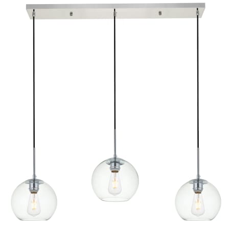 A large image of the Elegant Lighting LD2236 Chrome / Clear