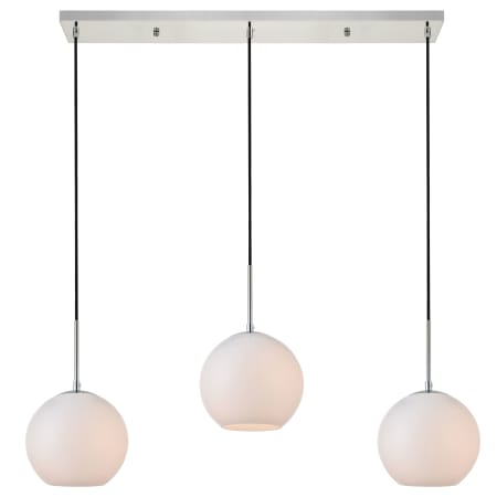 A large image of the Elegant Lighting LD2237 Chrome / Frosted White