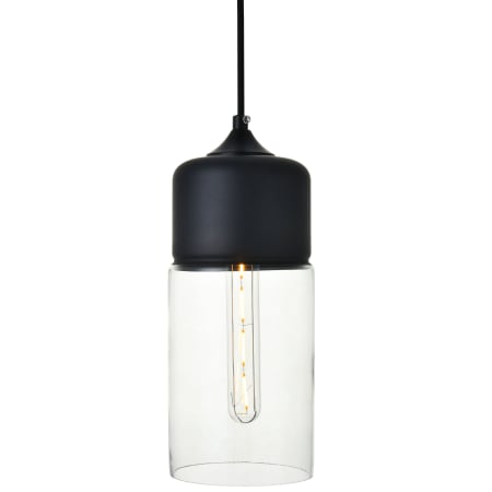 A large image of the Elegant Lighting LD2240 Black / Clear