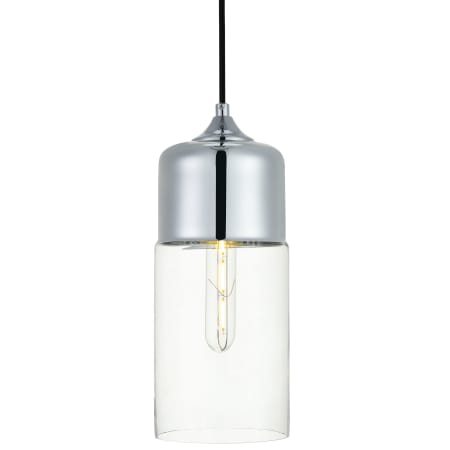 A large image of the Elegant Lighting LD2240 Chrome / Clear