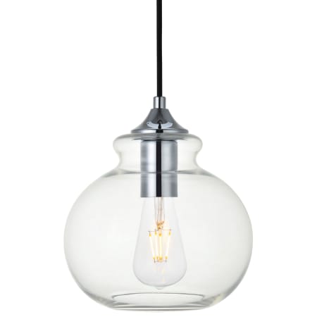 A large image of the Elegant Lighting LD2245 Chrome / Clear