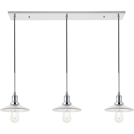 A large image of the Elegant Lighting LD4040D41 Chrome / Clear