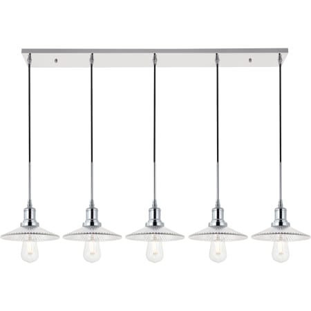 A large image of the Elegant Lighting LD4040D48 Chrome / Clear