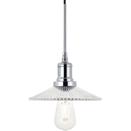 A large image of the Elegant Lighting LD4040D8 Chrome / Clear