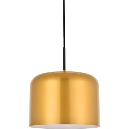 A large image of the Elegant Lighting LD4071D11 Satin Gold / Black