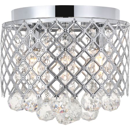 A large image of the Elegant Lighting LD5010F10 Chrome / Clear