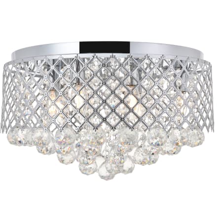 A large image of the Elegant Lighting LD5010F18 Chrome / Clear