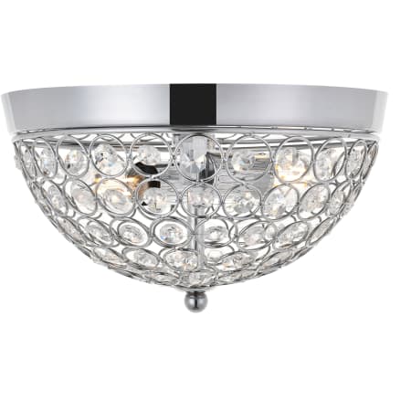 A large image of the Elegant Lighting LD5012F10 Chrome / Clear
