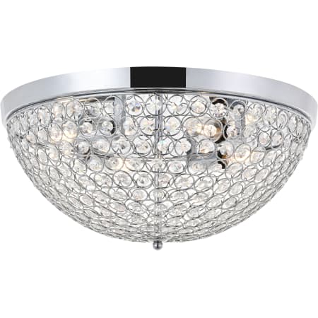 A large image of the Elegant Lighting LD5012F18 Chrome / Clear
