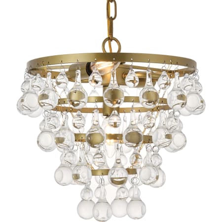 A large image of the Elegant Lighting LD5016D13 Brass / Clear