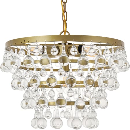 A large image of the Elegant Lighting LD5016D17 Brass / Clear