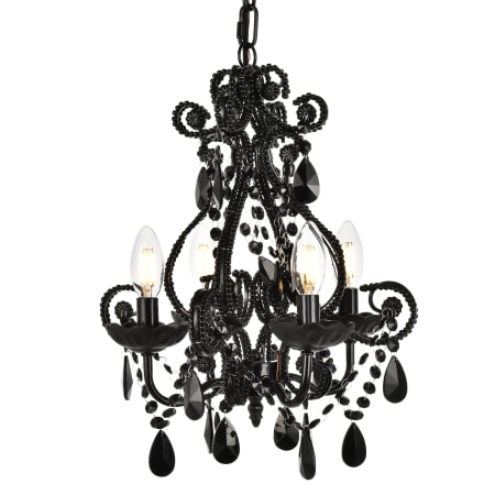 A large image of the Elegant Lighting LD5018D12 Polished Black