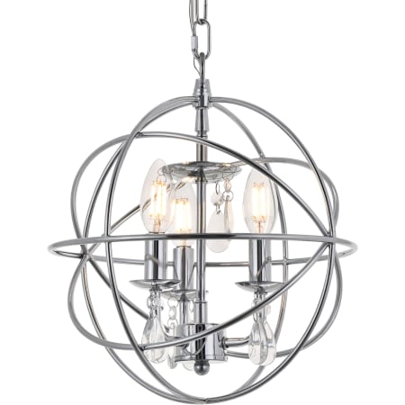 A large image of the Elegant Lighting LD5055D12 Chrome / Clear