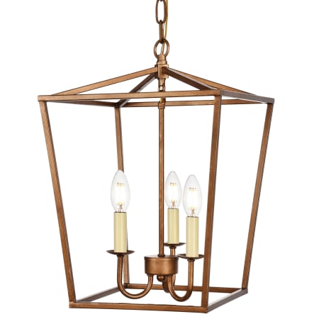 A large image of the Elegant Lighting LD6008D12 Vintage Gold