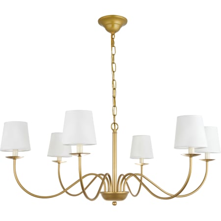 A large image of the Elegant Lighting LD6103D37 Brass