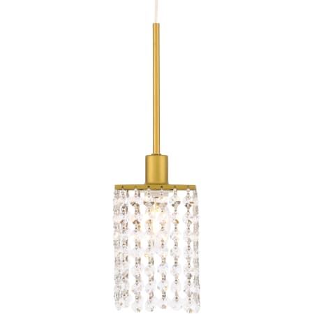 A large image of the Elegant Lighting LD7500 Brass / Clear