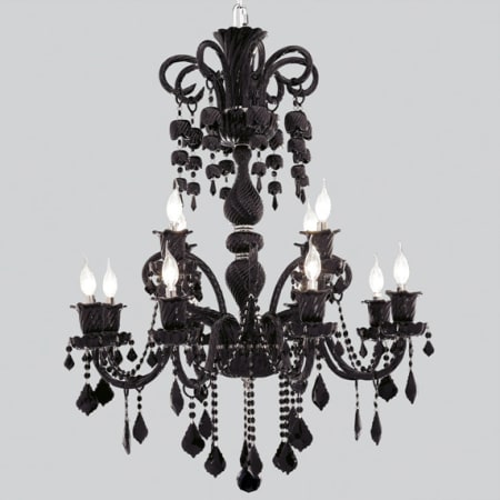 A large image of the Elegant Lighting 7830G33B Royal Cut Jet Black Crystal