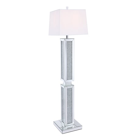 Elegant Lighting ML9351 Mirrored Sparkle 63 Mirrored Crystal floor Lamp LightingDirect