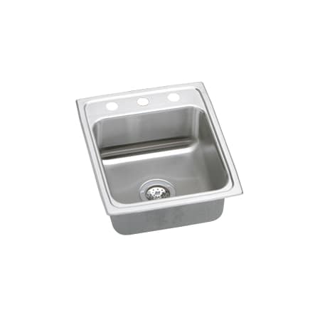 A large image of the Elkay LRAD152255 No Faucet Holes