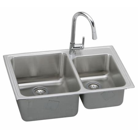 A large image of the Elkay LFGR3322 2 Faucet Holes