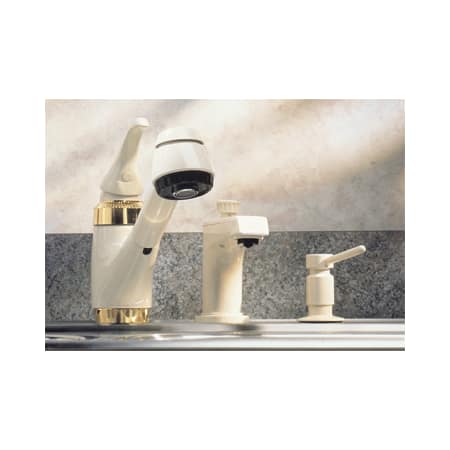 Elkay undefined Almond/Brass Single Handle Pullout Kitchen ...